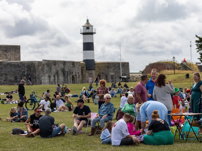 Pictured - lots of people turned out for the free music event
Photos by Alex Shute