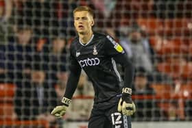 Alex Bass made 21 appearances during is Bradford loan spell. Picture: Thomas Gadd