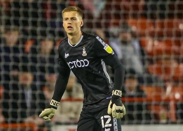 Alex Bass made 21 appearances during is Bradford loan spell. Picture: Thomas Gadd