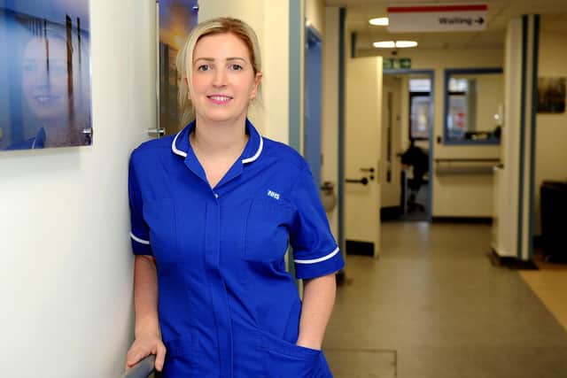 Natalie Mounter in her uniform at St Mary's Hospital, Portsmouth. Picture: Habibur Rahman