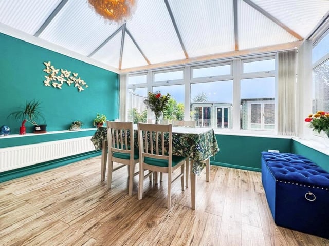 The home is unique with bold colours and it is a modern space to live.