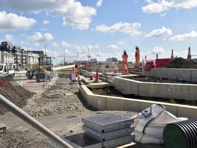 The new terraced seating area at Speakers' Corner in Southsea Picture: Sarah Standing(120924-1281)