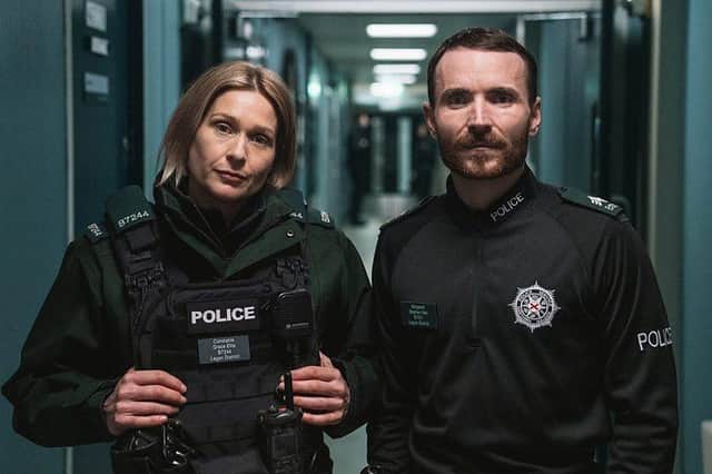 Grace Ellis, played by Sian Brooke, and Stevie Neill, played by Martin McCann are back on our screens in Season Three of Blue Lights later this month