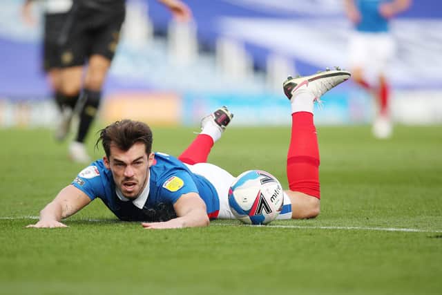 John Marquis and Pompey were grounded on Saturday by a disappointing 2-1 defeat to Wigan at Fratton Park. Picture: Joe Pepler