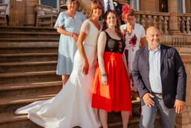 Georgie recreated her own parents wedding. Credit: Carla Mortimer Wedding Photography.