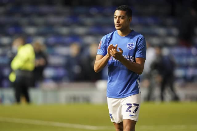 Pompey midfielder Miguel Azeez has described recent speculation surrounding his future as ‘rumours’ after making only his second start for the club.   Picture: Jason Brown/ProSportsImages