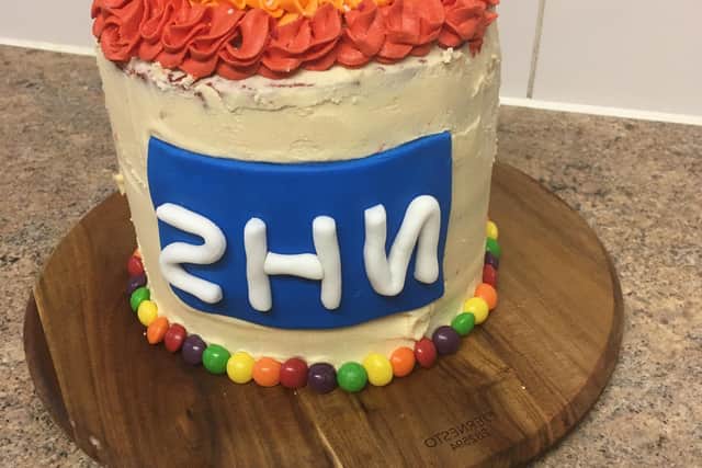 Another one of the NHS tribute cake entries from pupils who attend Bay House and Brune Park Schools.
