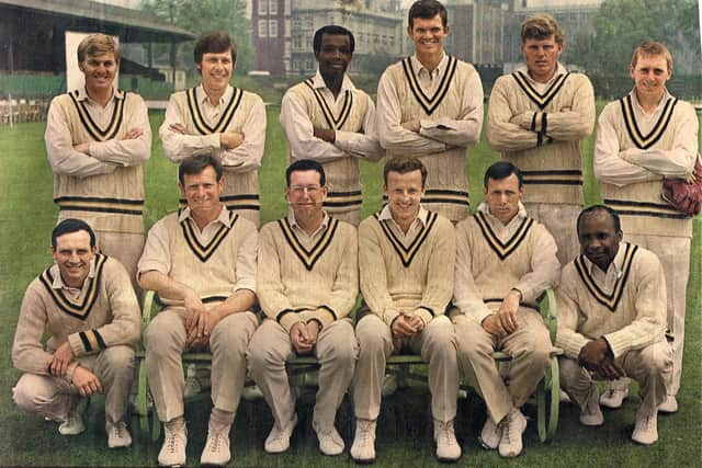 Hampshire, pictured in Portsmouth in 1969. Back (from left): Trevor Jesty, Alan Castell, John Holder, Bob Cottam, Barry Richards, Bob Stephenson. Front: Barry Reed, David White, Roy Marshall, Richard Gilliat, Peter Sainsbury, Danny Livingstone. Picture: Dave Allen collection.