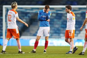 Tom Naylor is dejected at the final whistle following Saturday's 1-0 defeat against Blackpool. Picture: Joe Pepler