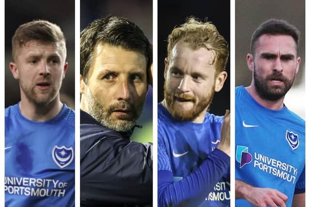 From left: Michael Jacobs, Danny Cowley, Connor Ogilvie and Clark Robertson take centre stage in the latest Pompey Q&A.