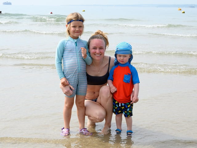 Pictured is: Sophie, Sonia and Oscar Lundquist from Petersfield.