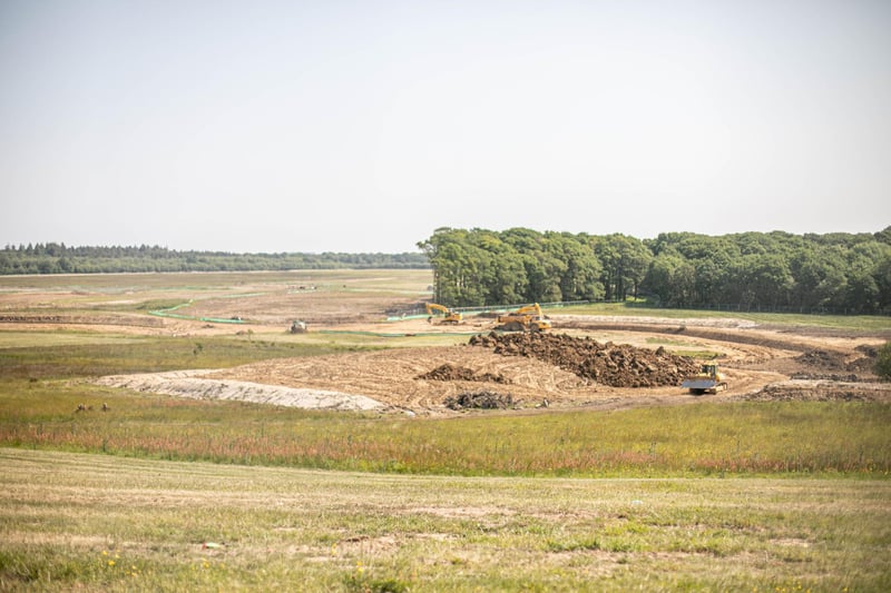 The ongoing work for the Havant Reservoir