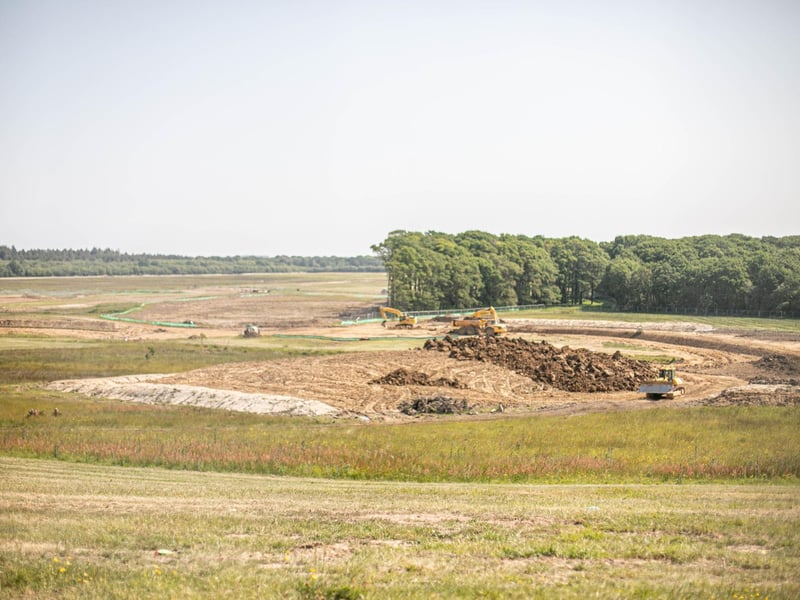 The ongoing work for the Havant Reservoir
