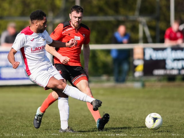 Horndean's Rudi Blankson, left. Picture by Nathan Lipsham