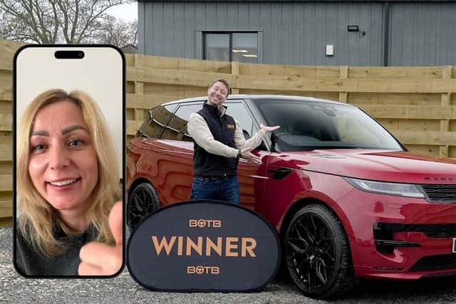 Karolina Karwowska, from Portsmouth,  won a Range Rover Sport D300 SE. Pic: BOTB