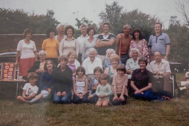 Pictured: Copy picture of the Jones family in 1974
