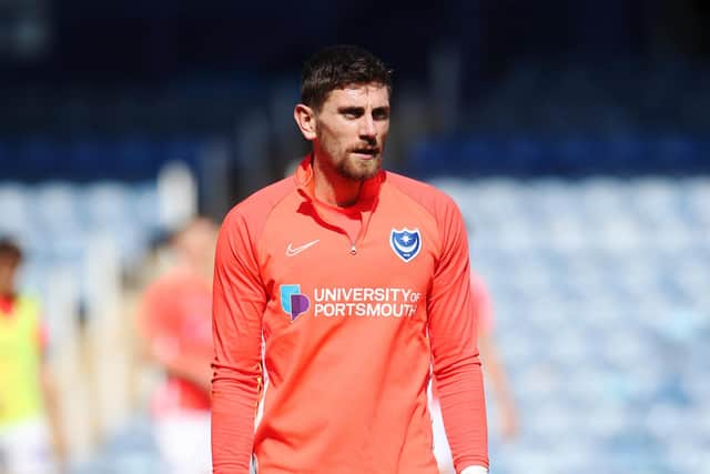 Former Pompey keeper Luke McGee has received an apology after missiles were thrown at him during Tranmere's trip to Crawley. Picture: Joe Pepler