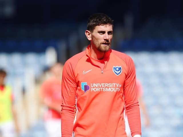 Former Pompey keeper Luke McGee has received an apology after missiles were thrown at him during Tranmere's trip to Crawley. Picture: Joe Pepler