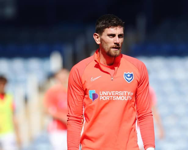 Former Pompey keeper Luke McGee has received an apology after missiles were thrown at him during Tranmere's trip to Crawley. Picture: Joe Pepler