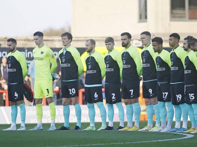 The Pompey starting XI that took the field against Morecambe on Saturday