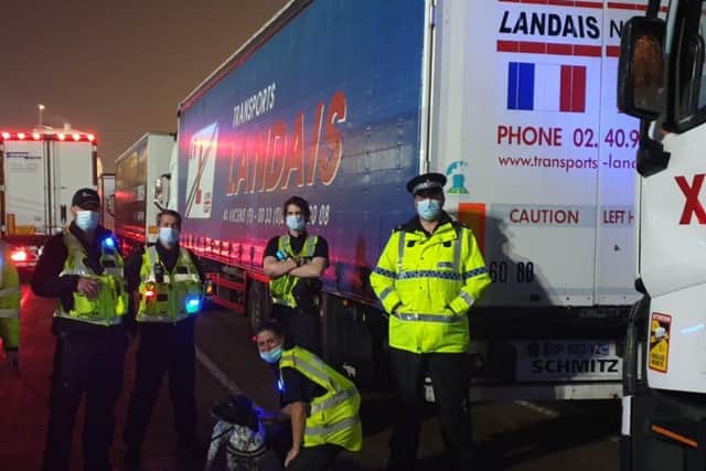 Police and Border Force at Portsmouth International Port