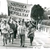 Portsmouth poll tax demo in April 1990. The News PP168