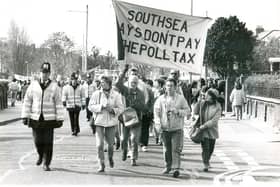 Portsmouth poll tax demo in April 1990. The News PP168