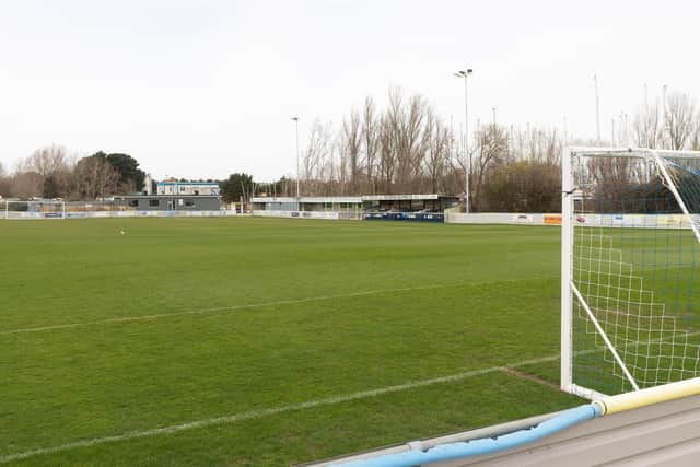 Baffins Milton Rovers' PMC Stadium, where major pitch improvements are currently taking place after horrendous drainage issues in 2019/20. Picture: Keith Woodland