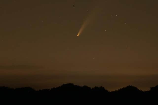 Neowise comet above Titchfield Haven, Hillhead.