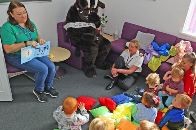 Little Legs Library
Resettlement Coord, Hayley Duncan and Education, Resettlement and Specific Learning Difficulties Team Leader Gilly Walker.