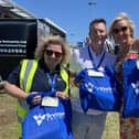 Gosport MP Caroline Dinenage with Principal Andy Grant and Lettings and Safety Officer
Joanne Smith.