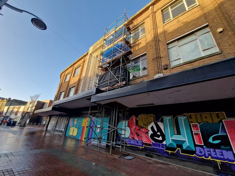 Work is underway at the former site of Debenhams in Palmerston Road, Southsea.