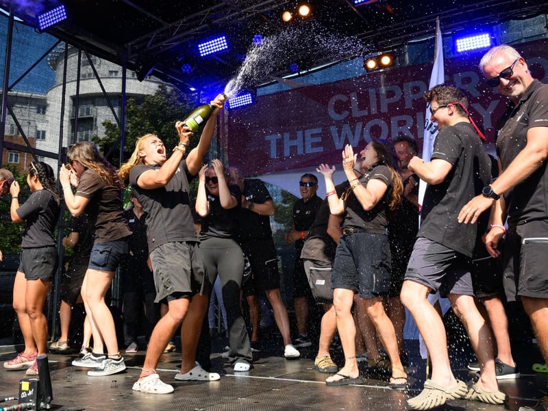 The champagne flowed as each team celebrated their achievementPicture: Keith Woodland (270721-139)