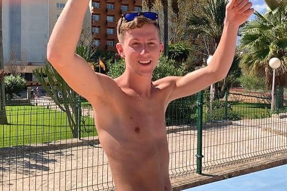 Robert Robbins, 18, pictured on holiday. The teenager of Southsea was found dead on October 8 in Hilsea. A coroner concluded he took his own life.