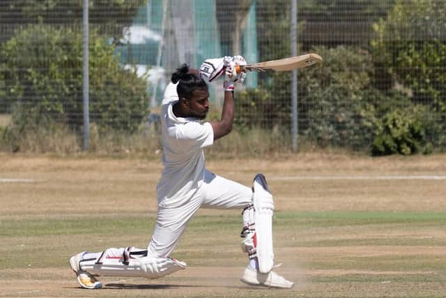 Minhaj Jalill top scored for Portsmouth in their victory over Basingstoke & North Hants. Picture by Bob Selley