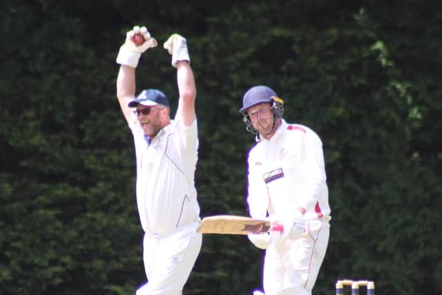 Portsmouth & Southsea's Jake Peach is dismissed. Picture by Tim Rogers.