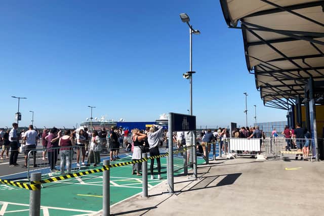 Members of the public are seen queuing around the car park to gain entry into the newly reopened Southampton branch of IKEA on June 1.(Photo by Naomi Baker/Getty Images)