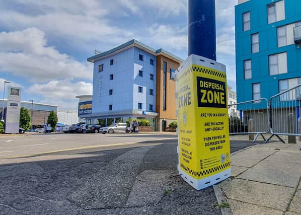 Police issued an anti-social dispersal order outside the Ibis Budget in Fratton Way. Pictured on 22 June 2020.

Picture: Habibur Rahman