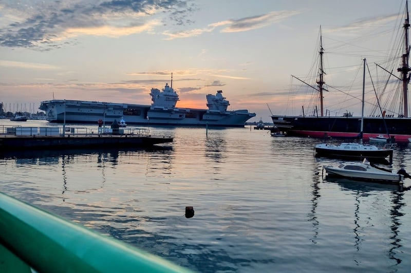 HMS Queen Elizabeth returned to Portsmouth on July 30 after spending several months in Rosyth for repairs