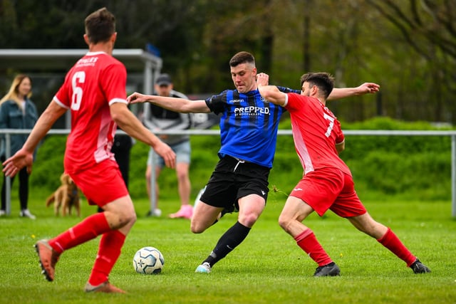 Fred Penfold about to score Clanfield's opener against Colden Common. Picture by Richard Murray