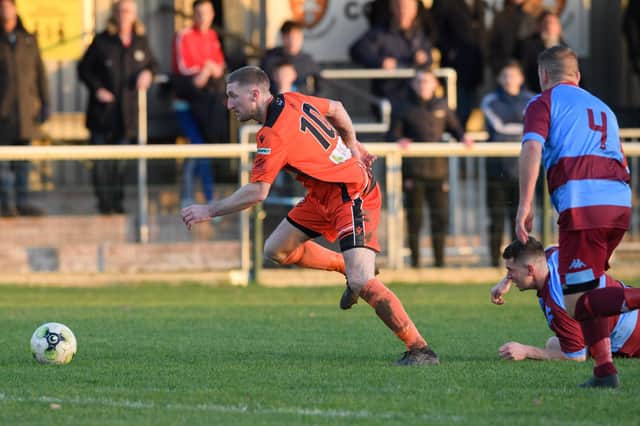 Lee Wort scored twice in Portchester's first home Wessex League win of 2021/22, against Alresford.
Picture: Keith Woodland