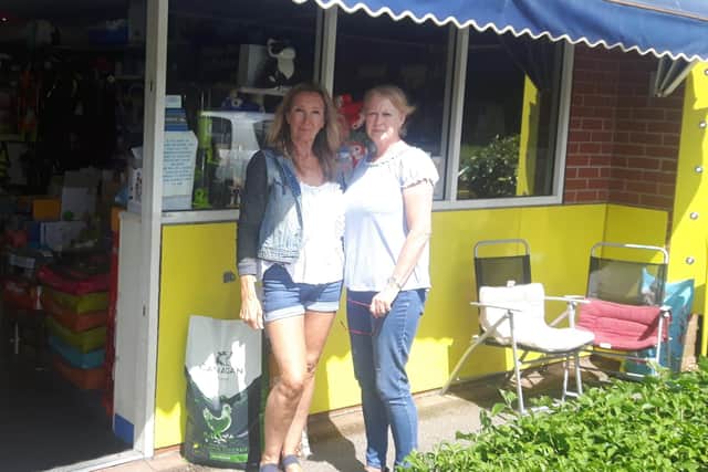 Jenny Shayegan and Cari Wichall, owners of Hayling Island cat king Pip
