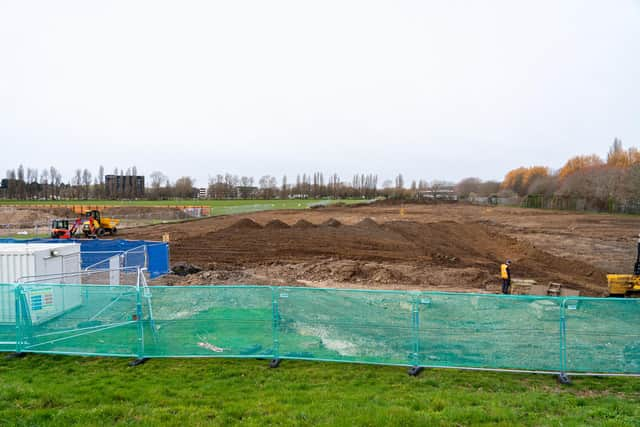 Work being done at King George V field. Picture by Matthew Clark