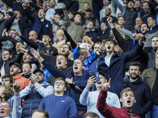 2,891 Pompey fans watched the Blues' 3-2 win at Reading