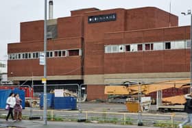 Debenhams in Commercial Road is set to become "Portsmouth's first skyscraper." Pictured is the back of the site.