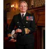 Rear Admiral Jude Terry in HMS Excellent Wardroom