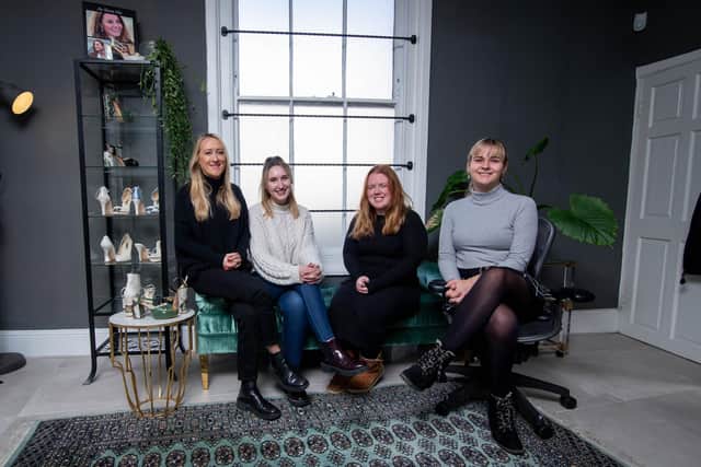 Freya Rose Archer with her staff, Tegan Thompson, Emily Conway and Lucy Fife at their office in Southsea 
Picture: Habibur Rahman