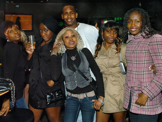 Clubbers enjoying a night out at Bar Bluu in Southsea in the 00s