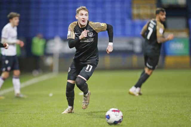 Ronan Curtis is edging ever closer to his return from injury under the watchful eye of Pompey's medical staff. Picture: Paul Thompson/ProSportsImages