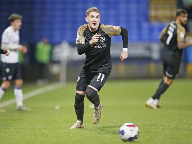Ronan Curtis is edging ever closer to his return from injury under the watchful eye of Pompey's medical staff. Picture: Paul Thompson/ProSportsImages